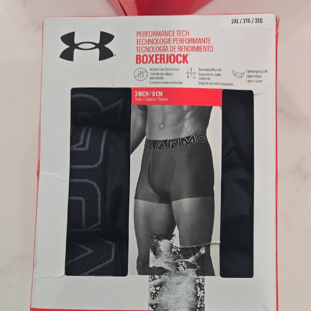 Under Armour Black Boxer Briefs Performance Fit